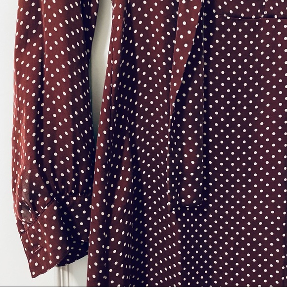 Michael Kors Silk Tie-neck Dot Dress - Picture 7 of 9